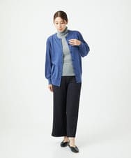 NGSCE50270 GIANNI LO GIUDICE(ジャンニ ロ ジュディチェ) [洗える]ウール混リブニットカーディガン ブルー