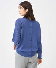 NGSCE50270 GIANNI LO GIUDICE(ジャンニ ロ ジュディチェ) [洗える]ウール混リブニットカーディガン ブルー