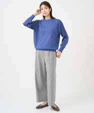 NGSCE50270 GIANNI LO GIUDICE(ジャンニ ロ ジュディチェ) [洗える]ウール混リブニットカーディガン ブルー