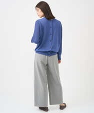 NGSCE50270 GIANNI LO GIUDICE(ジャンニ ロ ジュディチェ) [洗える]ウール混リブニットカーディガン ブルー