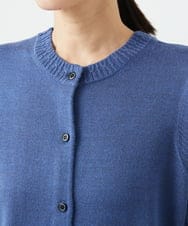 NGSCE50270 GIANNI LO GIUDICE(ジャンニ ロ ジュディチェ) [洗える]ウール混リブニットカーディガン ブルー