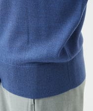 NGSCE50270 GIANNI LO GIUDICE(ジャンニ ロ ジュディチェ) [洗える]ウール混リブニットカーディガン ブルー