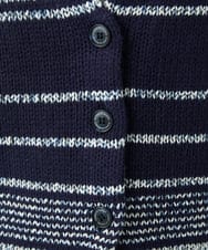 NGSCF50240 GIANNI LO GIUDICE(ジャンニ ロ ジュディチェ) [洗える]カスリパネルボーダーニットベスト ネイビー