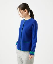 NGSED10270 GIANNI LO GIUDICE(ジャンニ ロ ジュディチェ) [洗える]ドライコットンニットカーディガン ブルー