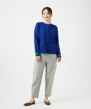 NGSED10270 GIANNI LO GIUDICE(ジャンニ ロ ジュディチェ) [洗える]ドライコットンニットカーディガン ブルー