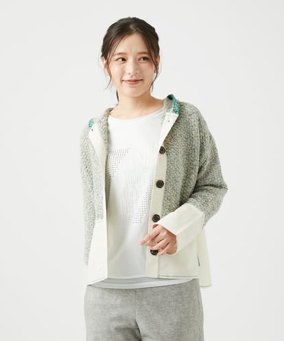 NGSEF12390 GIANNI LO GIUDICE 綿麻ニットジャケット