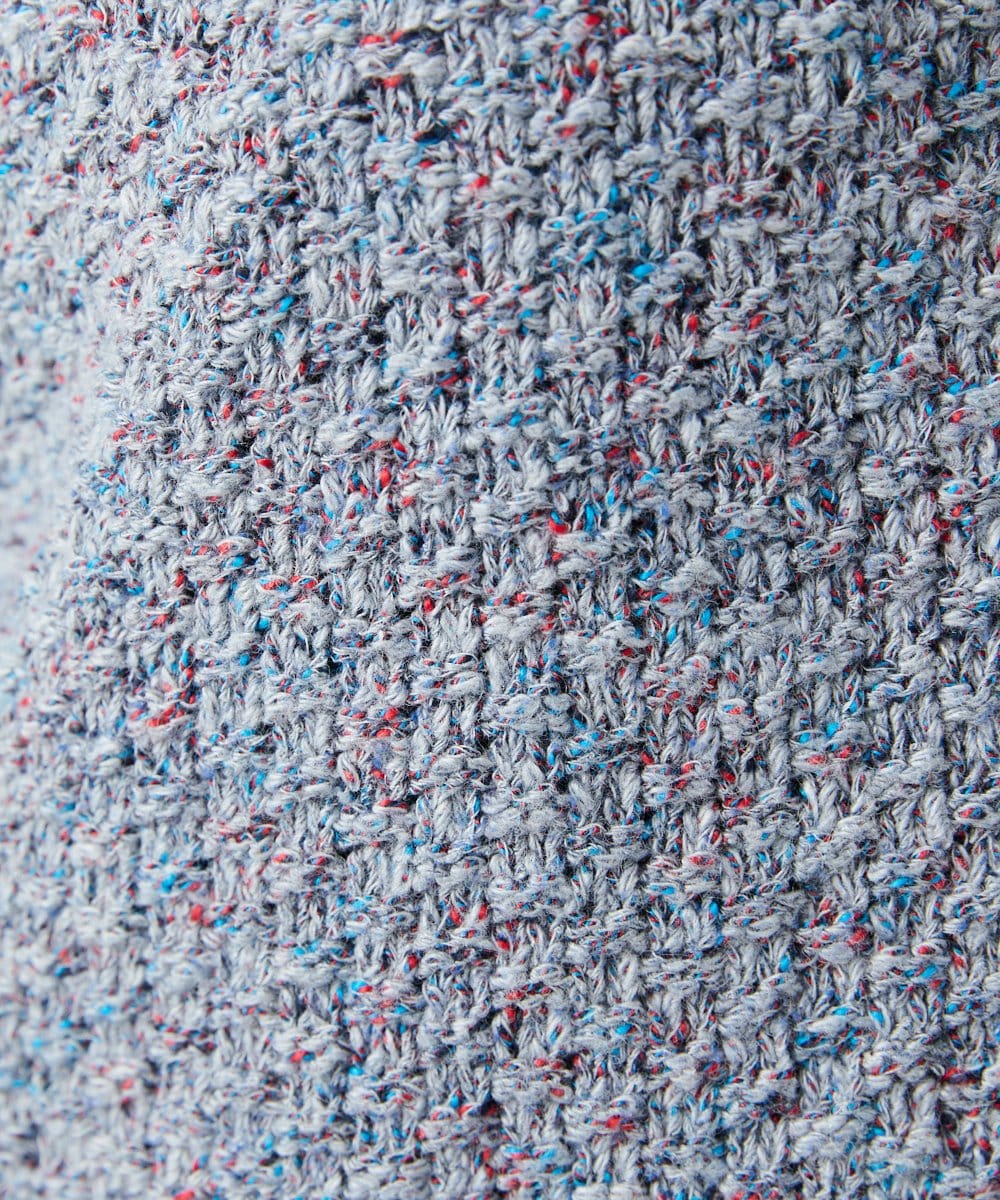 NGSEF12390 GIANNI LO GIUDICE(ジャンニ ロ ジュディチェ) 綿麻ニットジャケット ブルー