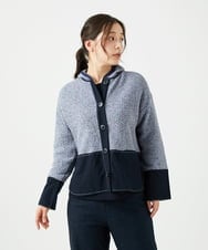 NGSEF12390 GIANNI LO GIUDICE(ジャンニ ロ ジュディチェ) 綿麻ニットジャケット ブルー