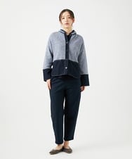 NGSEF12390 GIANNI LO GIUDICE(ジャンニ ロ ジュディチェ) 綿麻ニットジャケット ブルー