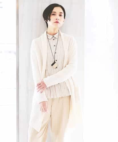 GIANNI LO GIUDICE(ジャンニ・ロ・ジュディチェ) 【Yamagata Knit】ケーブルロングニットカーディガン アイボリー 40