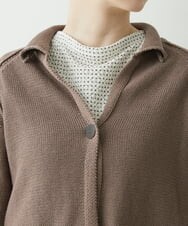 NGSET10300 GIANNI LO GIUDICE(ジャンニ ロ ジュディチェ) [洗える]綿ギマニットジャケット ブラウン