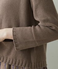 NGSET10300 GIANNI LO GIUDICE(ジャンニ ロ ジュディチェ) [洗える]綿ギマニットジャケット ブラウン