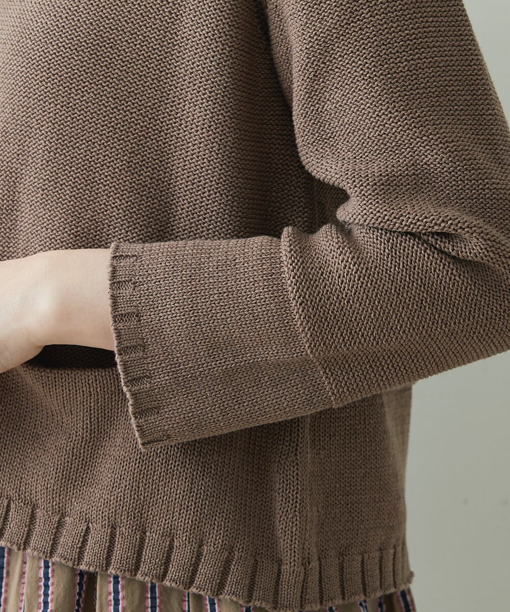NGSET10300 GIANNI LO GIUDICE(ジャンニ ロ ジュディチェ) [洗える]綿ギマニットジャケット ブラウン