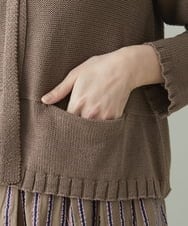 NGSET10300 GIANNI LO GIUDICE(ジャンニ ロ ジュディチェ) [洗える]綿ギマニットジャケット ブラウン