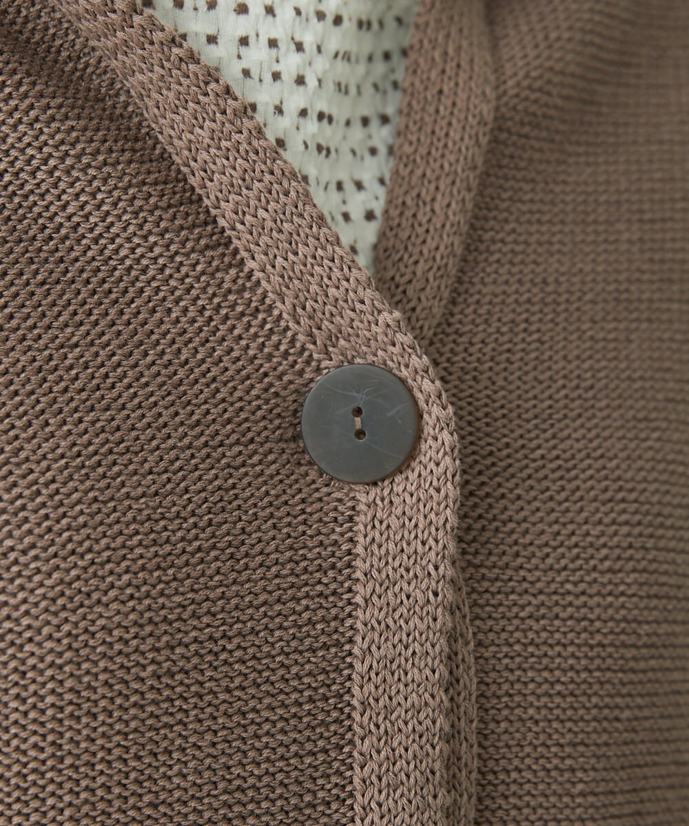 NGSET10300 GIANNI LO GIUDICE(ジャンニ ロ ジュディチェ) [洗える]綿ギマニットジャケット ブラウン