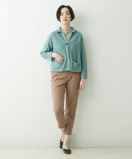 NGSET10300 GIANNI LO GIUDICE(ジャンニ ロ ジュディチェ) [洗える]綿ギマニットジャケット ライトグリーン