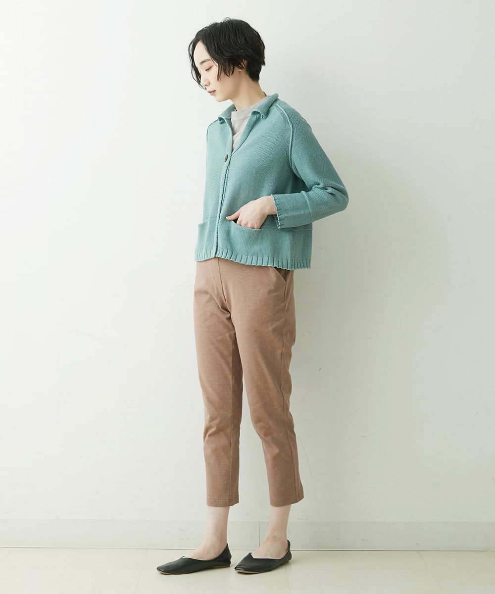 NGSET10300 GIANNI LO GIUDICE(ジャンニ ロ ジュディチェ) [洗える]綿ギマニットジャケット ライトグリーン