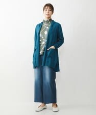 NGSET21270 GIANNI LO GIUDICE(ジャンニ ロ ジュディチェ) リネンテンジクロングニットカーディガン ライトブルー