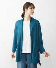 NGSET21270 GIANNI LO GIUDICE(ジャンニ ロ ジュディチェ) リネンテンジクロングニットカーディガン ライトブルー