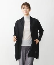 NGSET21270 GIANNI LO GIUDICE(ジャンニ ロ ジュディチェ) リネンテンジクロングニットカーディガン ブラック