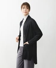 NGSET21270 GIANNI LO GIUDICE(ジャンニ ロ ジュディチェ) リネンテンジクロングニットカーディガン ブラック