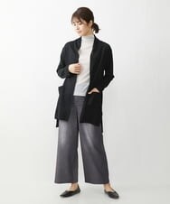 NGSET21270 GIANNI LO GIUDICE(ジャンニ ロ ジュディチェ) リネンテンジクロングニットカーディガン ブラック