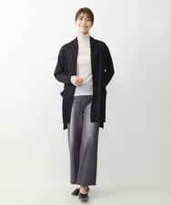 NGSET21270 GIANNI LO GIUDICE(ジャンニ ロ ジュディチェ) リネンテンジクロングニットカーディガン ブラック