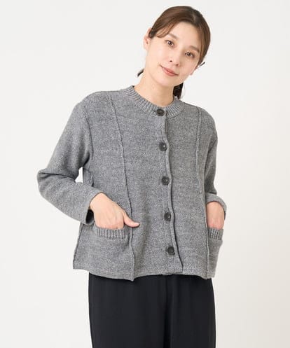 NGSEW01390  [洗える・日本製]Raffyコットンニットジャケット