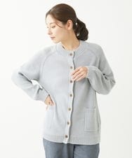 NGSEW20300 GIANNI LO GIUDICE(ジャンニ ロ ジュディチェ) [洗える]メンギマニットカーディガン グレー