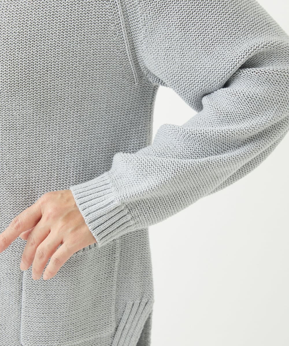NGSEW20300 GIANNI LO GIUDICE(ジャンニ ロ ジュディチェ) [洗える]メンギマニットカーディガン グレー