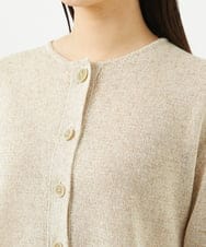 NGSGB10360 GIANNI LO GIUDICE(ジャンニ ロ ジュディチェ) リネン杢ニットカーディガン ベージュ