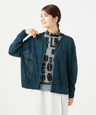 NGSGC53390 GIANNI LO GIUDICE(ジャンニ ロ ジュディチェ) [日本製]アントワープリネンニットカーディガン ダークグリーン