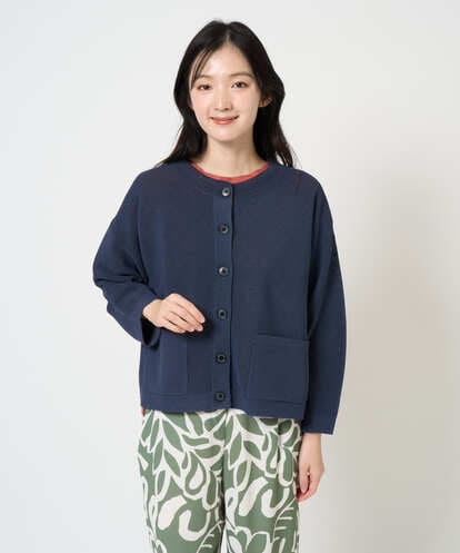 NGSGE40270 GIANNI LO GIUDICE [洗える]ペーパーヤーンニットカーデ