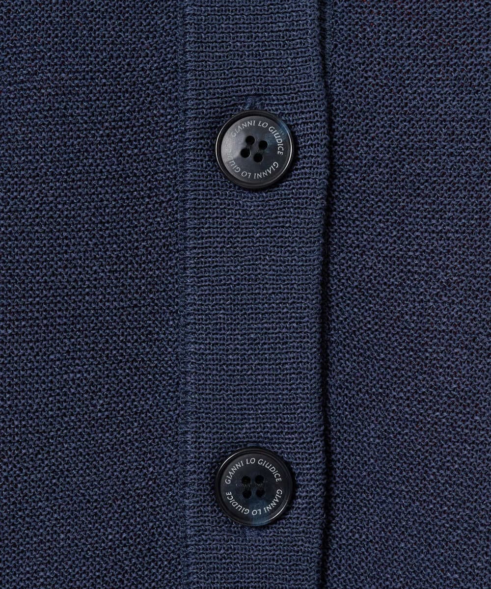 NGSGE40270 GIANNI LO GIUDICE(ジャンニ ロ ジュディチェ) [洗える]ペーパーヤーンニットカーディガン ベージュ