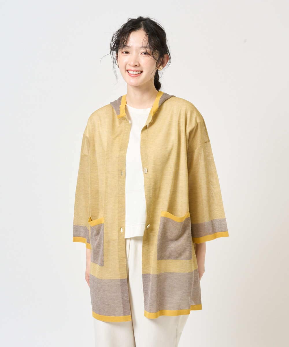 NGSGE50330 GIANNI LO GIUDICE(ジャンニ ロ ジュディチェ) [洗える]LEVITAロングカーディガン マスタード