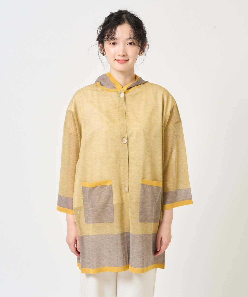 NGSGE50330 GIANNI LO GIUDICE(ジャンニ ロ ジュディチェ) [洗える]LEVITAロングカーディガン マスタード