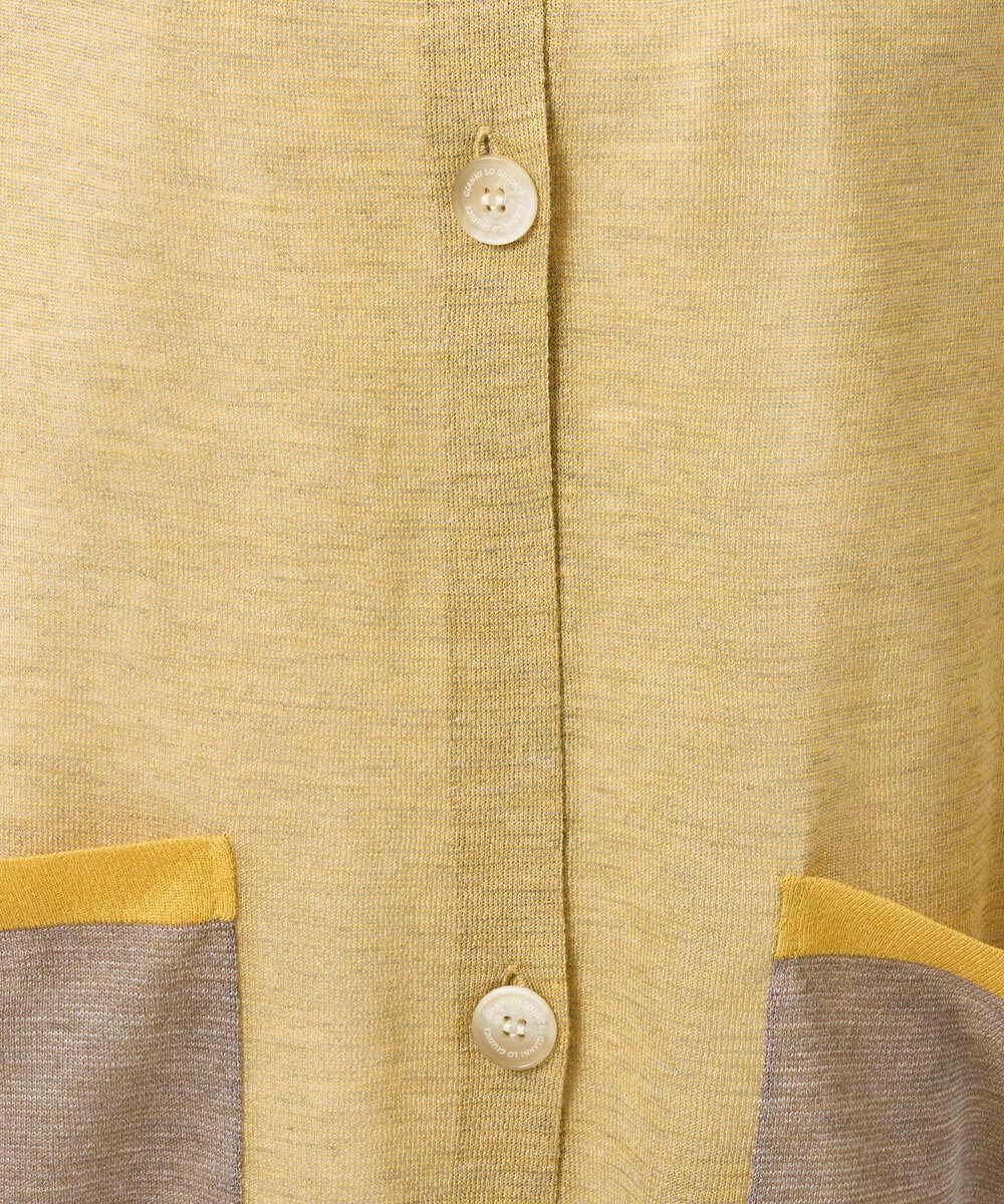 NGSGE50330 GIANNI LO GIUDICE(ジャンニ ロ ジュディチェ) [洗える]LEVITAロングカーディガン マスタード