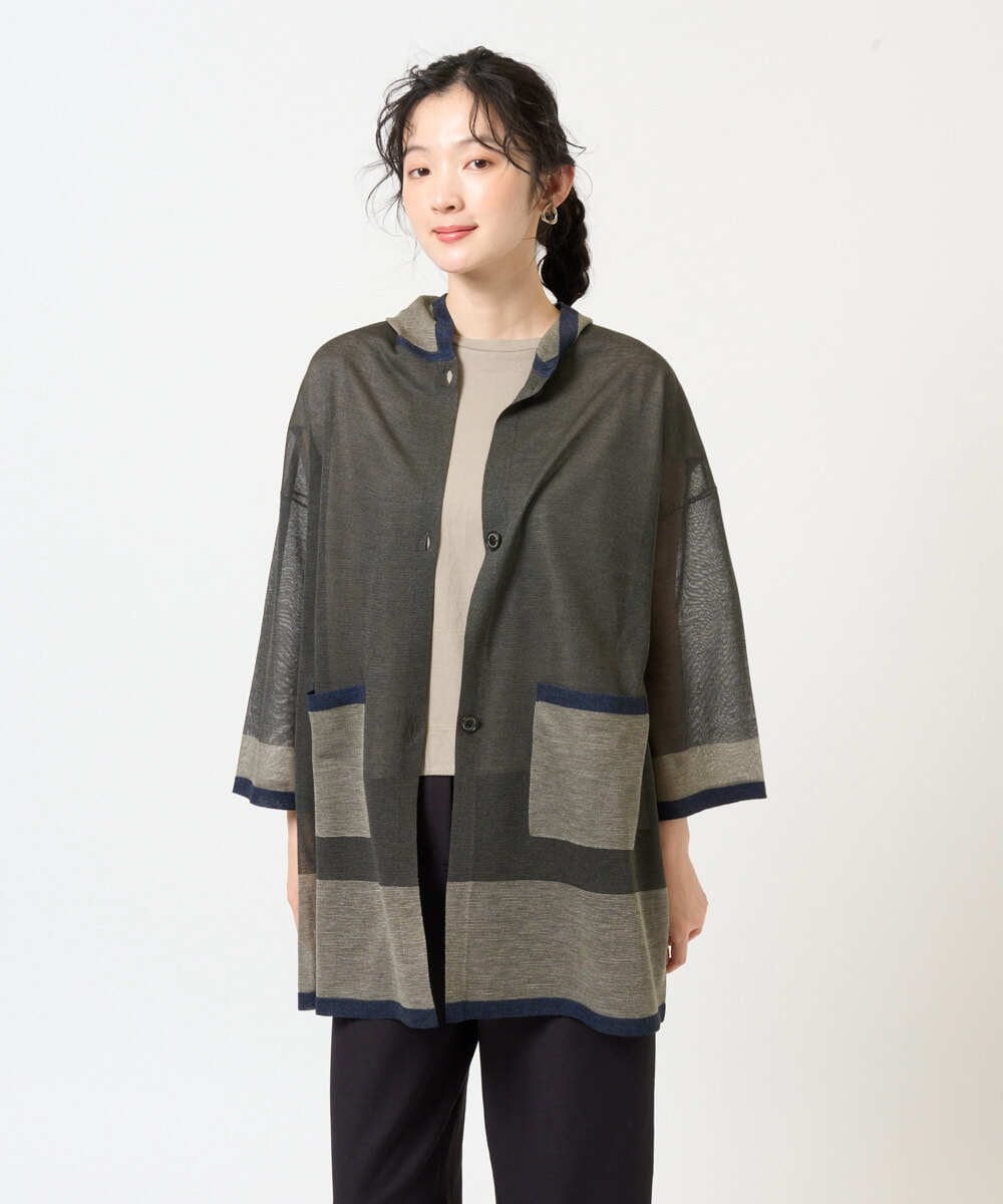 NGSGE50330 GIANNI LO GIUDICE(ジャンニ ロ ジュディチェ) [洗える]LEVITAロングカーディガン マスタード