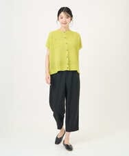 NGSGF41230 GIANNI LO GIUDICE(ジャンニ ロ ジュディチェ) ペーパーヤーン鹿の子ニットベスト イエロー