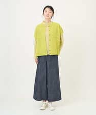 NGSGF41230 GIANNI LO GIUDICE(ジャンニ ロ ジュディチェ) ペーパーヤーン鹿の子ニットベスト イエロー