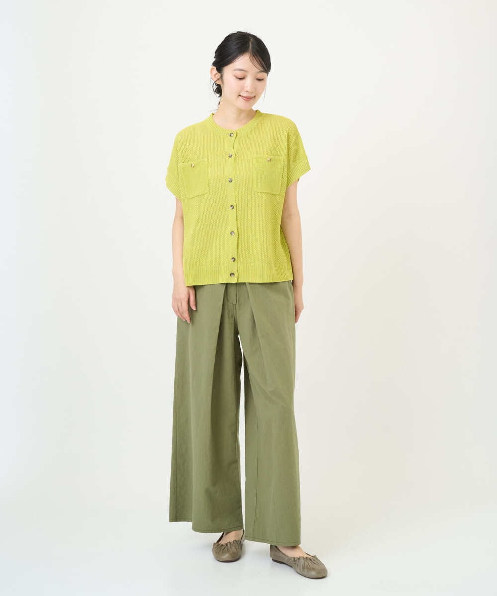 NGSGF41230 GIANNI LO GIUDICE(ジャンニ ロ ジュディチェ) ペーパーヤーン鹿の子ニットベスト イエロー