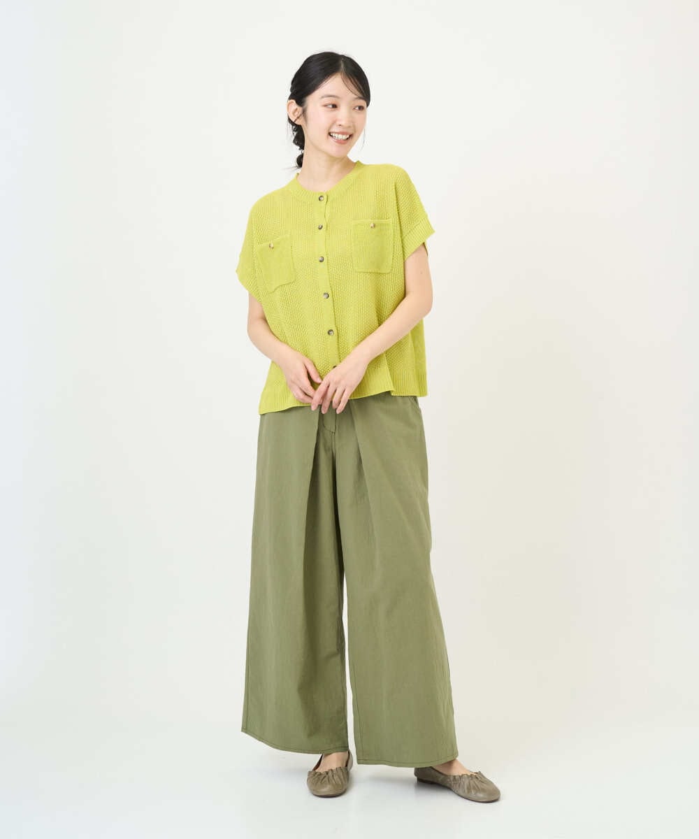 NGSGF41230 GIANNI LO GIUDICE(ジャンニ ロ ジュディチェ) ペーパーヤーン鹿の子ニットベスト イエロー