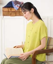 NGSGF41230 GIANNI LO GIUDICE(ジャンニ ロ ジュディチェ) ペーパーヤーン鹿の子ニットベスト イエロー