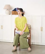 NGSGF41230 GIANNI LO GIUDICE(ジャンニ ロ ジュディチェ) ペーパーヤーン鹿の子ニットベスト イエロー