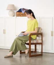 NGSGF41230 GIANNI LO GIUDICE(ジャンニ ロ ジュディチェ) ペーパーヤーン鹿の子ニットベスト イエロー