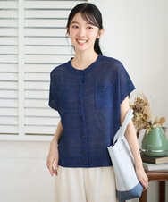 NGSGF41230 GIANNI LO GIUDICE(ジャンニ ロ ジュディチェ) ペーパーヤーン鹿の子ニットベスト イエロー