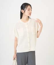 NGSGF41230 GIANNI LO GIUDICE(ジャンニ ロ ジュディチェ) ペーパーヤーン鹿の子ニットベスト イエロー