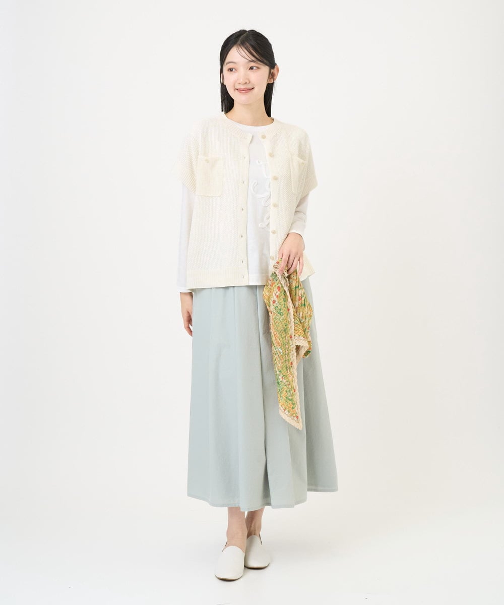 NGSGF41230 GIANNI LO GIUDICE(ジャンニ ロ ジュディチェ) ペーパーヤーン鹿の子ニットベスト イエロー