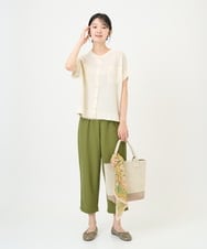 NGSGF41230 GIANNI LO GIUDICE(ジャンニ ロ ジュディチェ) ペーパーヤーン鹿の子ニットベスト イエロー