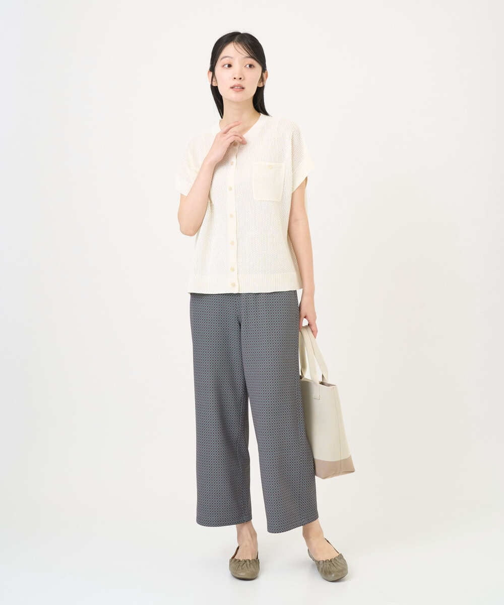 NGSGF41230 GIANNI LO GIUDICE(ジャンニ ロ ジュディチェ) ペーパーヤーン鹿の子ニットベスト アイボリー